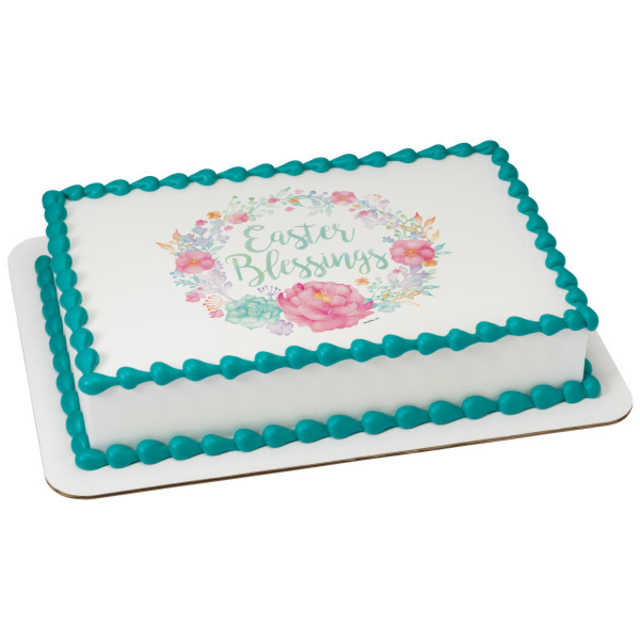 Floral Easter Blessings PhotoCake® Image 