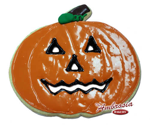 Extra Large Cut-Out Decorated Pumpkin Cookie!