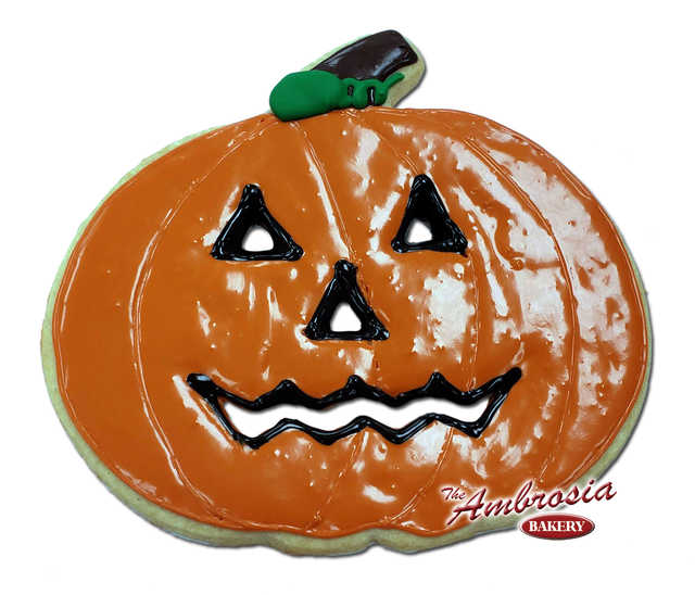 Extra Large Cut-Out Decorated Pumpkin Cookie!