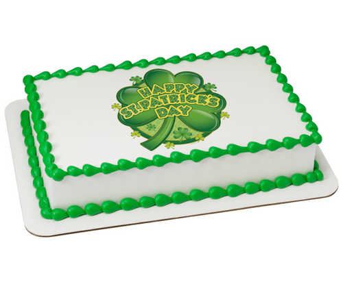 Large Shamrock PhotoCake® Image