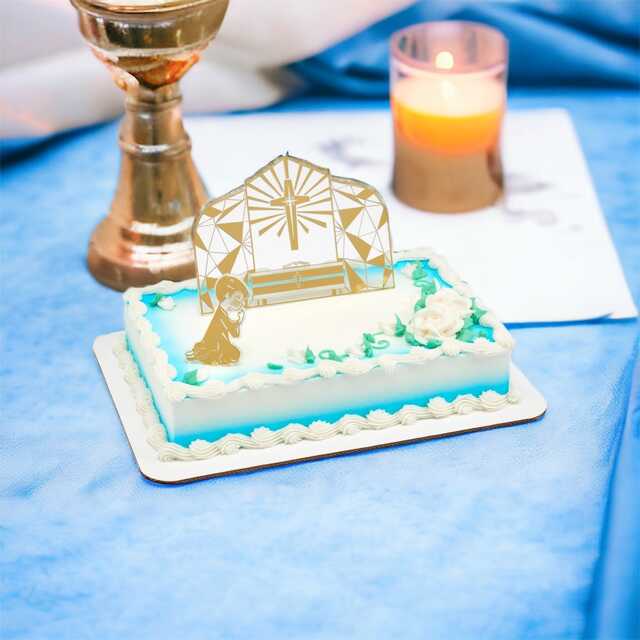 1st Communion Sheet Cake for a Boy