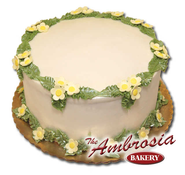 Fondant Daisies w/Leaves & Pearled