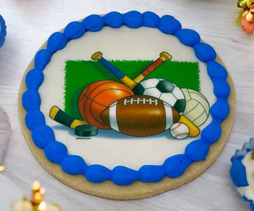Sports Collage Edible Image PhotoCake® Cookie (12 Cookies)