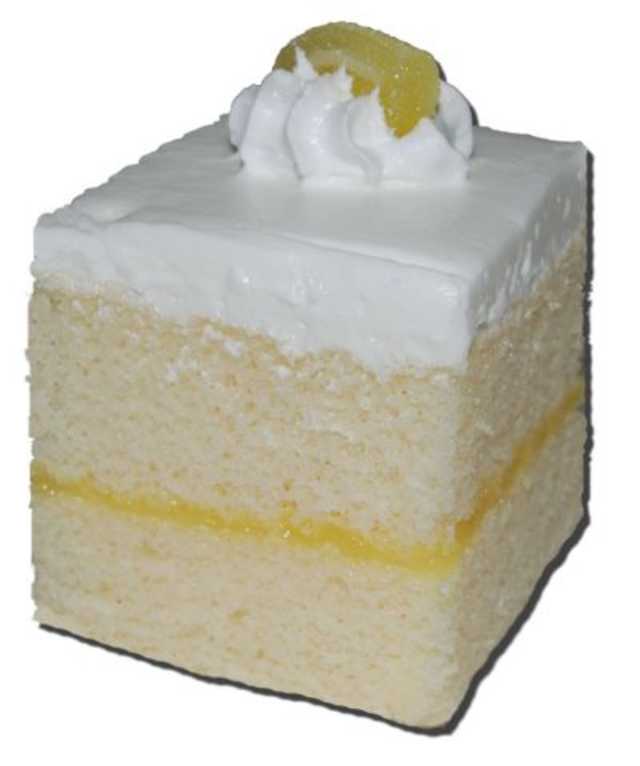 Lemon Filled Cake Square