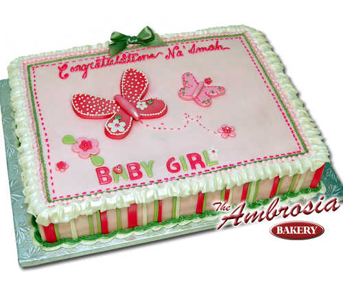 Baby Girl Butterfly's Shower Cake