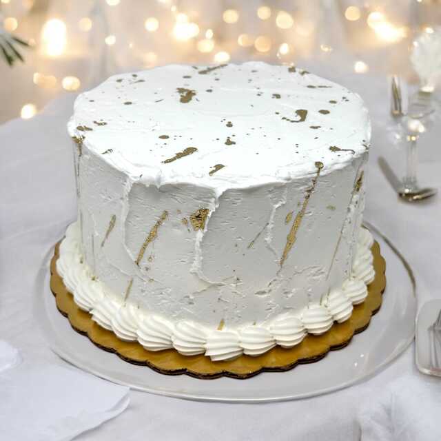 Splatter of Gold Cake