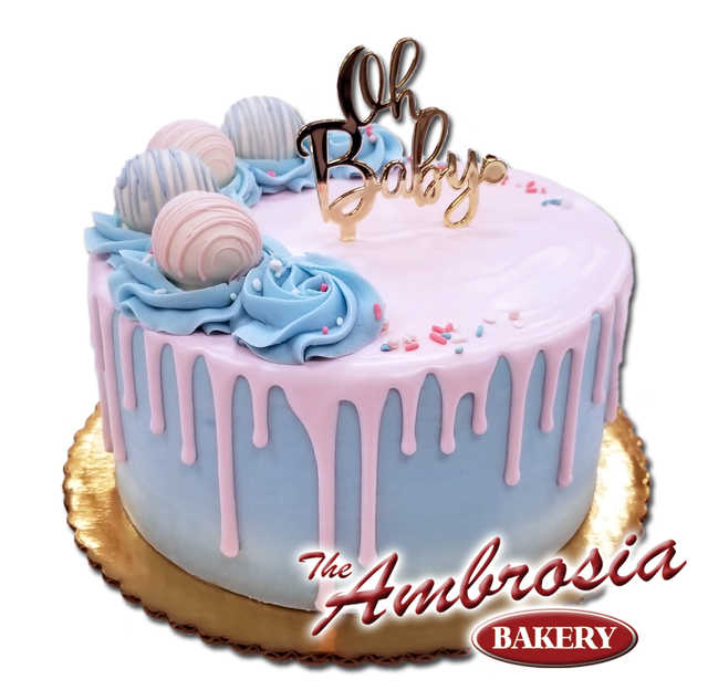 "Oh Baby" Reveal Cake with Pink and Blue Cake Balls! 