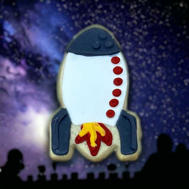 Rocket Ship Cutout Cookies (12)