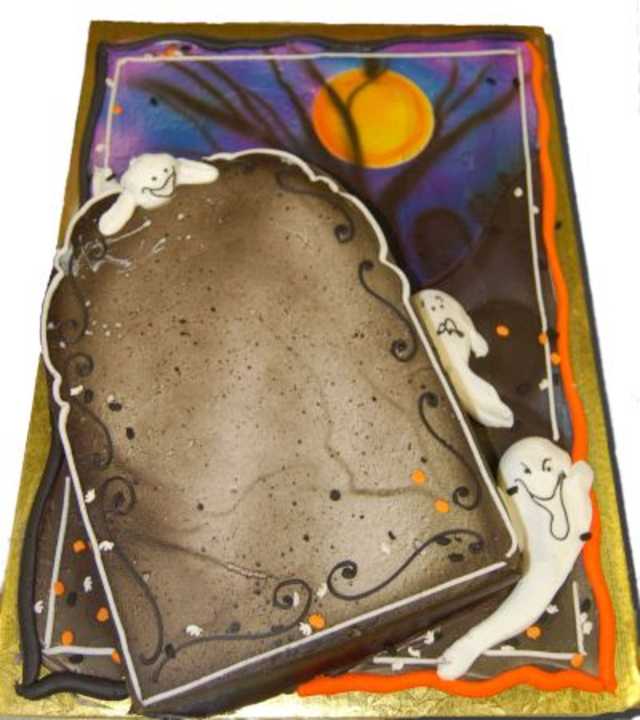 Tombstone with Cemetery