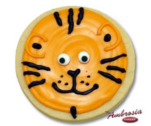 Tiger Face Cut-Out Cookie