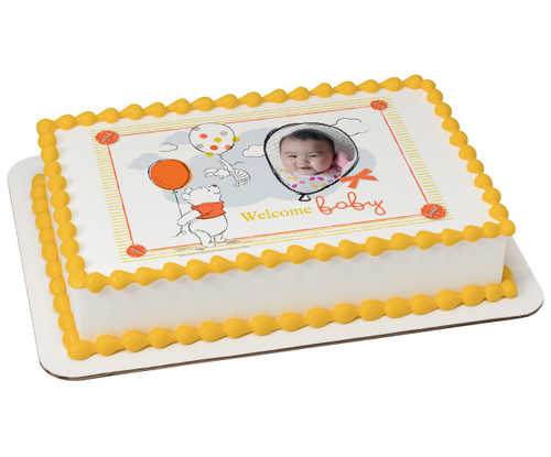 Winnie the Pooh Welcome Baby PhotoCake® Frame