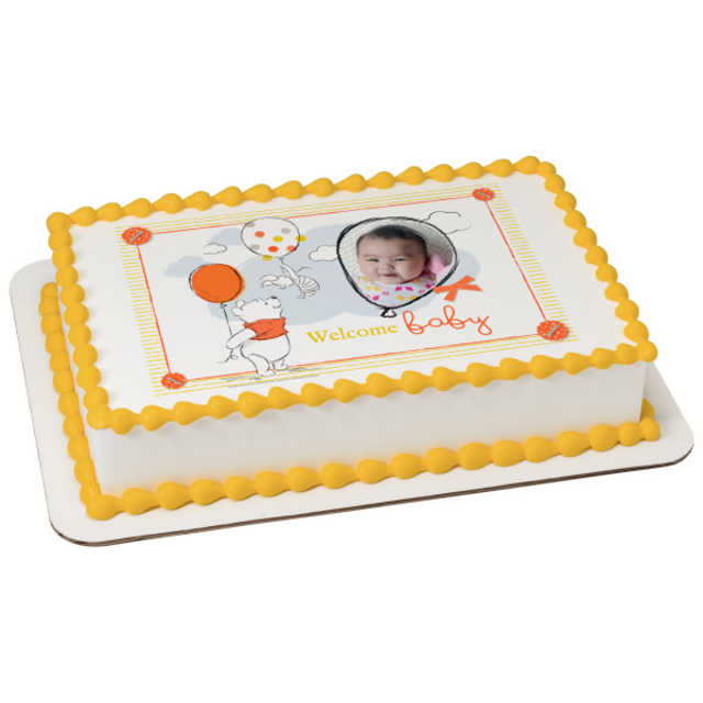 Winnie the Pooh Welcome Baby PhotoCake® Frame