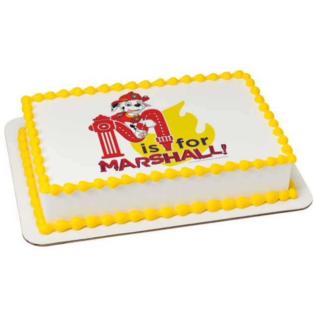 PAW Patrol M is for Marshall PhotoCake® Image