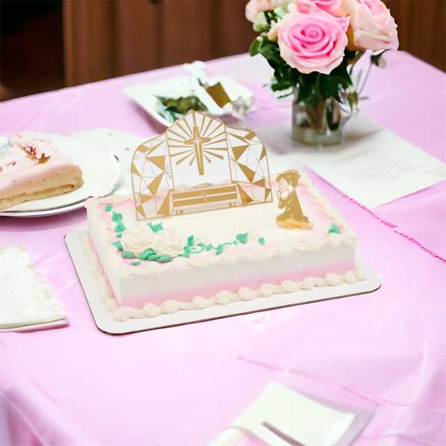 1st Communion Sheet Cake for a Girl