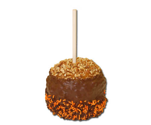 Caramel Apple with Chocolate and Pecans