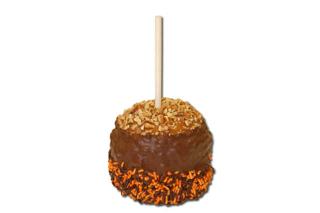 Caramel Apple with Chocolate and Pecans