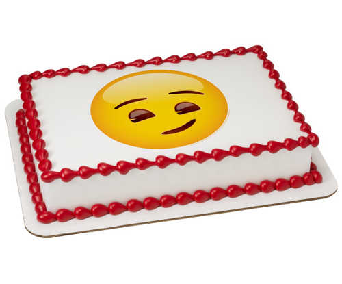 Emoji Smirking PhotoCake® Image