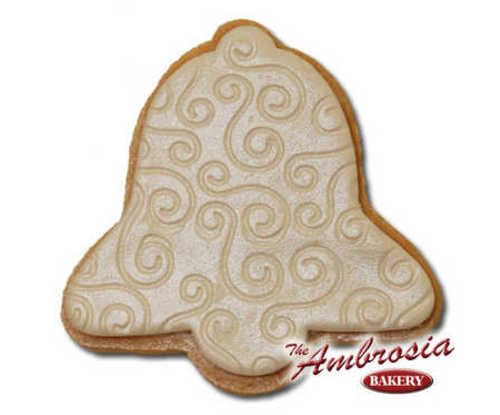 Fondant Wedding Bell Cut-Out Cookie