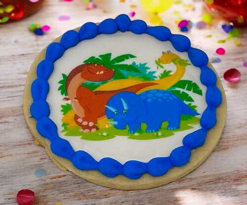 Dinosaur Edible Image PhotoCake® Cookies (12 Cookies) 