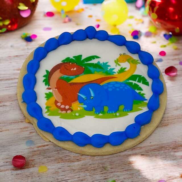 Dinosaur Edible Image PhotoCake® Cookies (12 Cookies) 