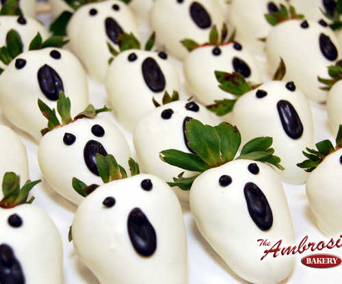 Dozen Ghostly Chocolate Dipped Strawberry's