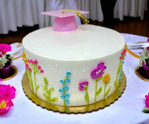 Wild Flowers with or without Grad Cap Cake