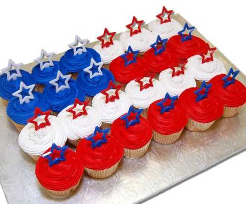 American Flag Cupcakes - 2 Dozen