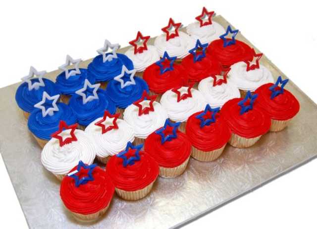 American Flag Cupcakes - 2 Dozen