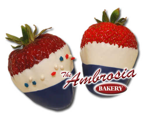 Red White and Blue Chocolate Dipped Strawberry's