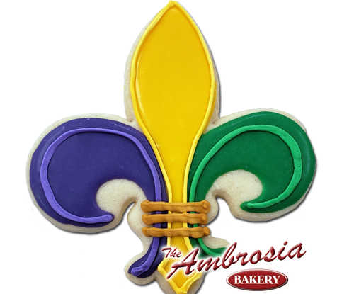 Fleur de Lis "Mardi Gras" Cut-Out-Cookie
