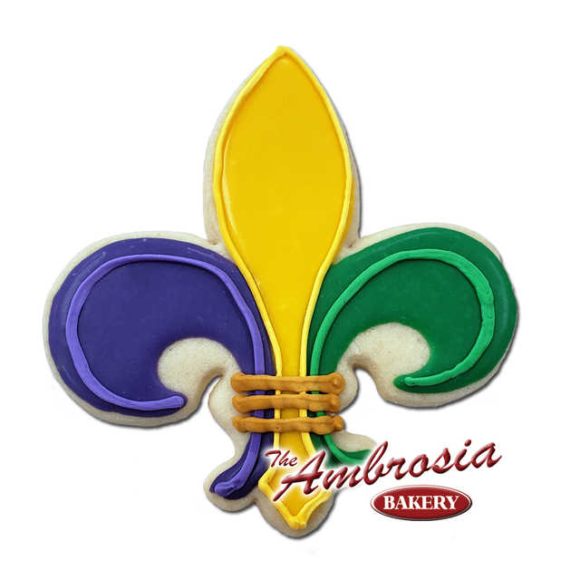 Fleur de Lis "Mardi Gras" Cut-Out-Cookie