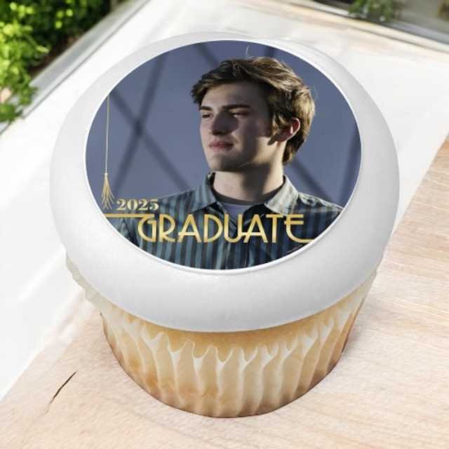 2025 Graduate Selfie Frame Edible Image® Frame Cupcakes (12 Cupcakes)