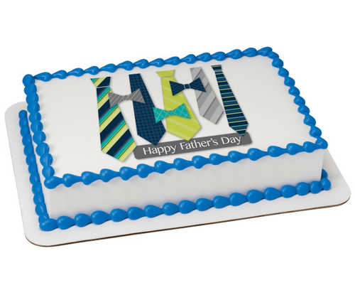 Happy Father's Day Ties PhotoCake® Image