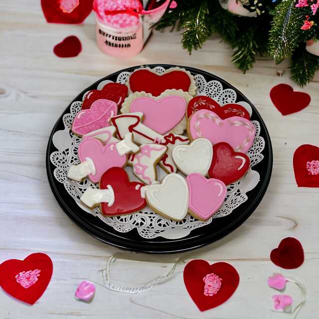 Valentine's Day Decorated Cookie Platter!