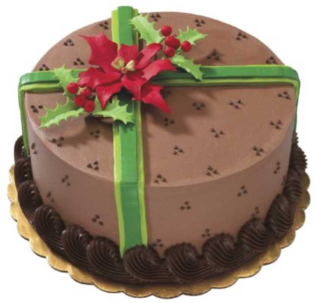 Holly Berries with Gum Paste Poinsettia