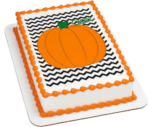 Chevron Pumpkin PhotoCake® Image