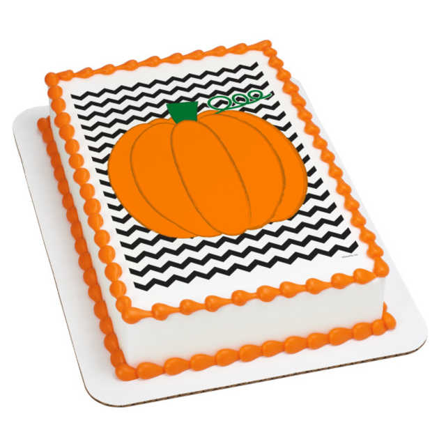 Chevron Pumpkin PhotoCake® Image
