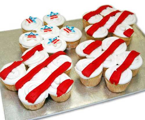 Stars & Stripes Cupcakes - 2 Dozen