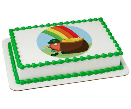 Rainbow Pot Of Gold - St. Patrick's Day PhotoCake® Edible Image®