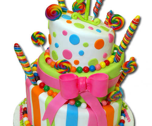 Whimsical Gum Ball Cake