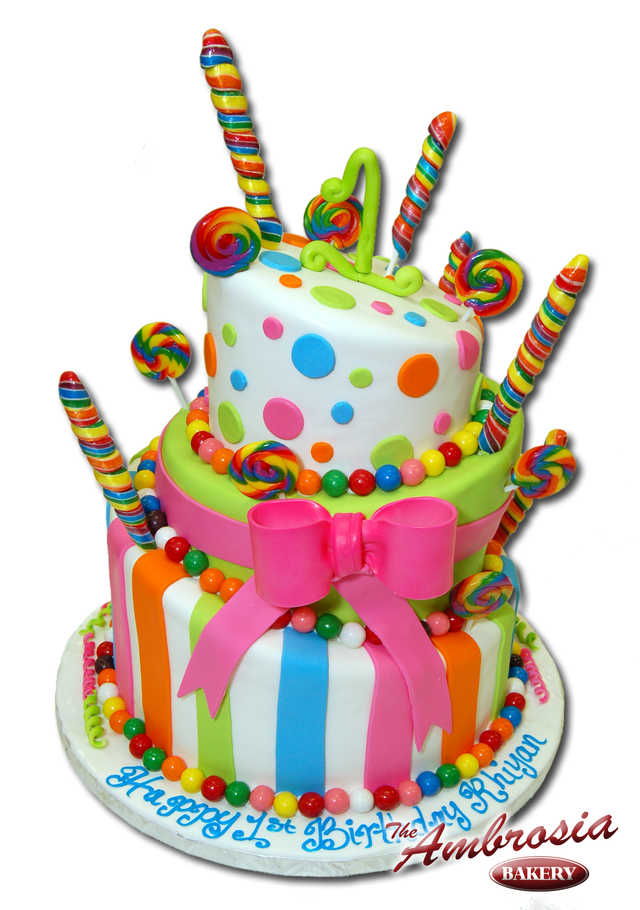 Whimsical Gum Ball Cake