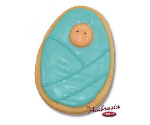 Baby in Blanket Cut-Out Cookie