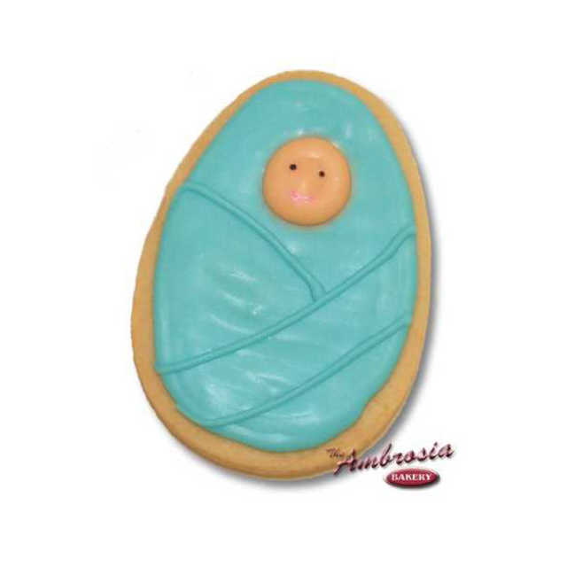 Baby in Blanket Cut-Out Cookie