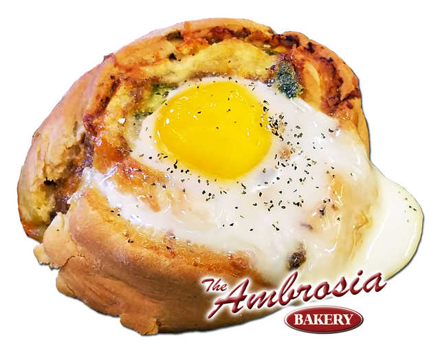 Stuffed Sausage, Cheese, Biscuit with Egg