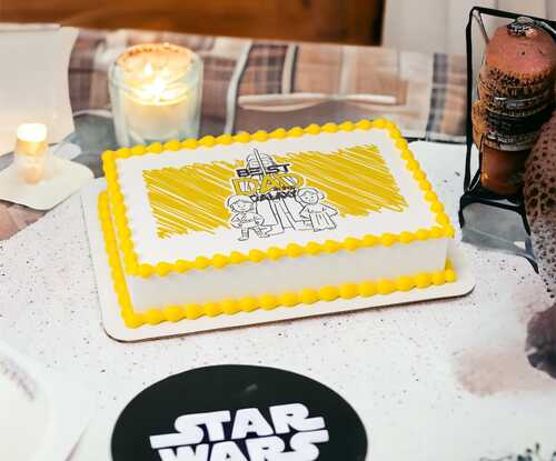 Star Wars™ Best Dad in the Galaxy PhotoCake® Edible Image® Cake