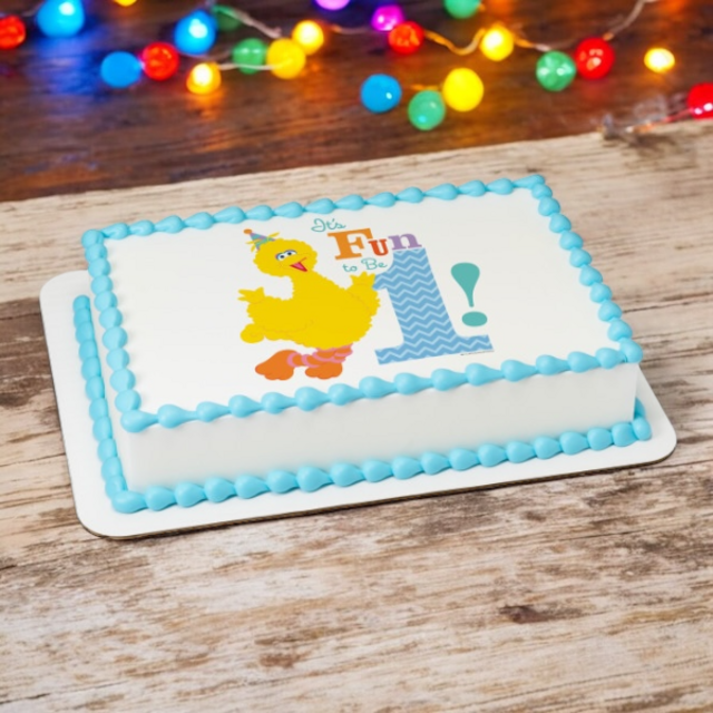 Sesame Street® It's Fun To Be 1! PhotoCake® Edible Image® Cake