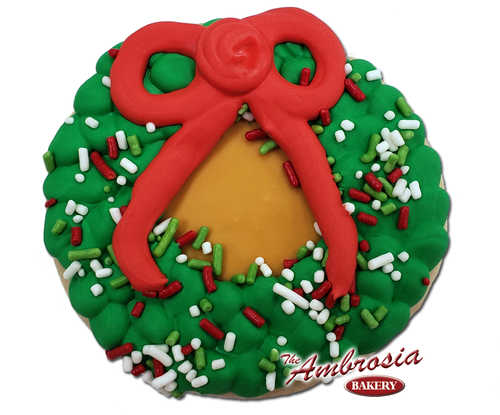 Christmas Wreath Cutout Cookie