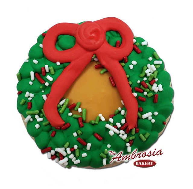 Christmas Wreath Cutout Cookie