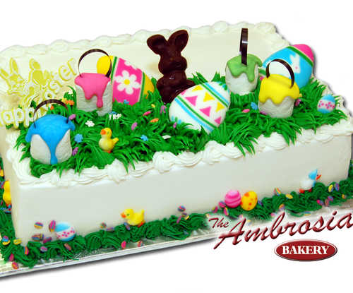 Chocolate Bunny on Easter Cake
