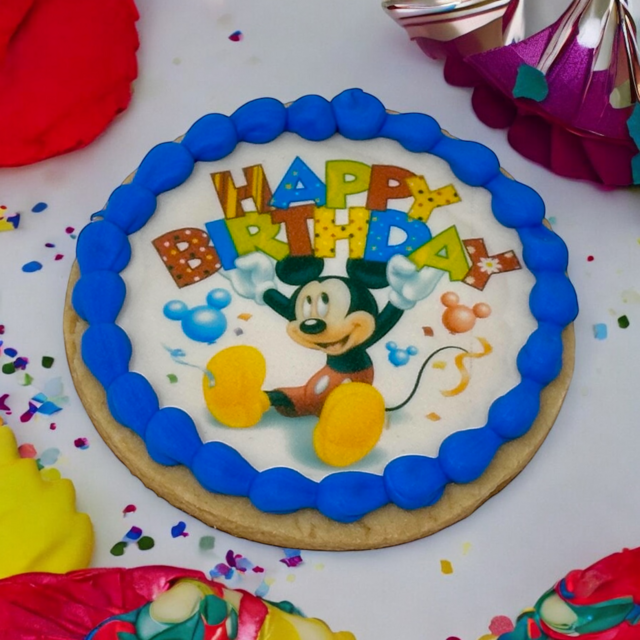 Disney Mickey Mouse and Friends - Happy Birthday! Edible Image PhotoCake® Cookie (12 Cookies)